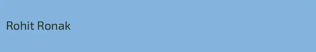 Rohit Ronak